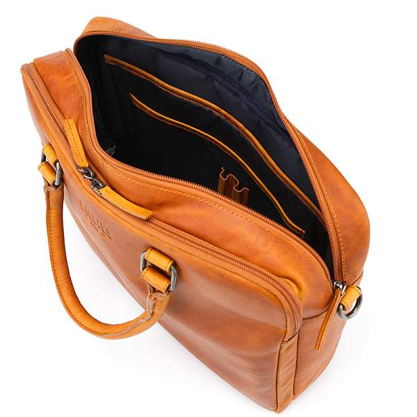 Сумка KLONDIKE DIGGER «Earl», натуральная кожа цвета коньяк, 29 x 38 x 9 см KD1052-04 KLONDIKE 1896, Артикул: KD1052-04 фото №1