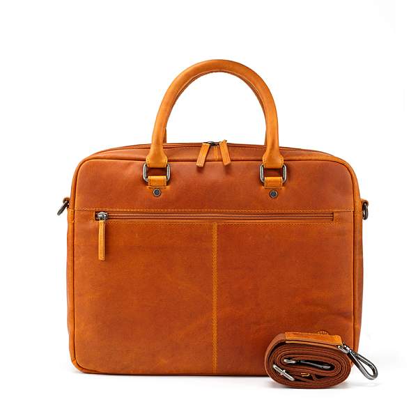 Сумка KLONDIKE DIGGER «Earl», натуральная кожа цвета коньяк, 29 x 38 x 9 см KD1052-04 KLONDIKE 1896, Артикул: KD1052-04 фото №1