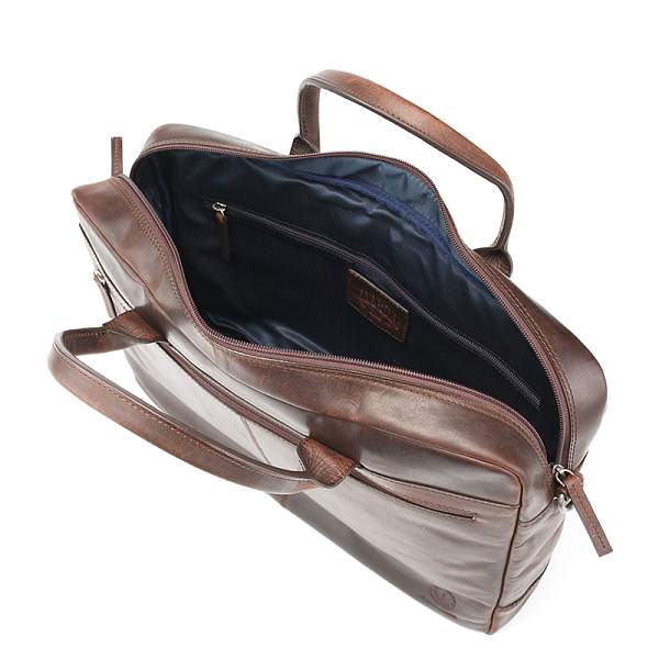 Сумка KLONDIKE DIGGER «Carl», натуральная кожа в темно-коричневом цвете, 42 x 30 x 9 см KD1053-03 KLONDIKE 1896, Артикул: KD1053-03 фото №1