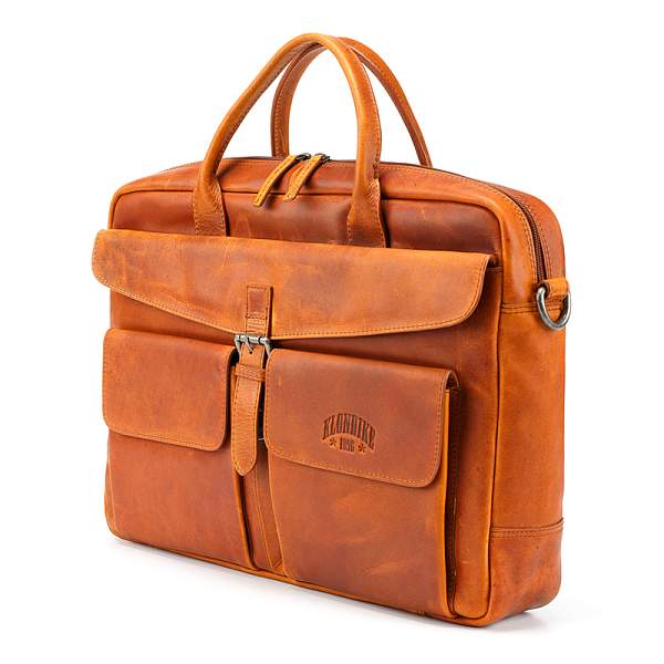 Сумка KLONDIKE DIGGER «Carl», натуральная кожа цвета коньяк, 42 x 30 x 9 см KD1053-04 KLONDIKE 1896, Артикул: KD1053-04 фото №1
