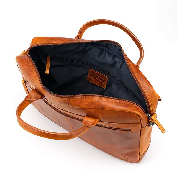 Сумка KLONDIKE DIGGER «Carl», натуральная кожа цвета коньяк, 42 x 30 x 9 см KD1053-04 KLONDIKE 1896, Артикул: KD1053-04 фото №1