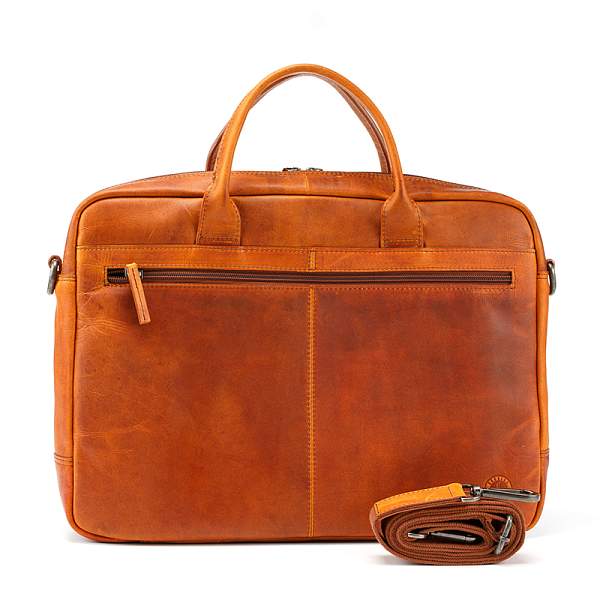 Сумка KLONDIKE DIGGER «Carl», натуральная кожа цвета коньяк, 42 x 30 x 9 см KD1053-04 KLONDIKE 1896, Артикул: KD1053-04 фото №1