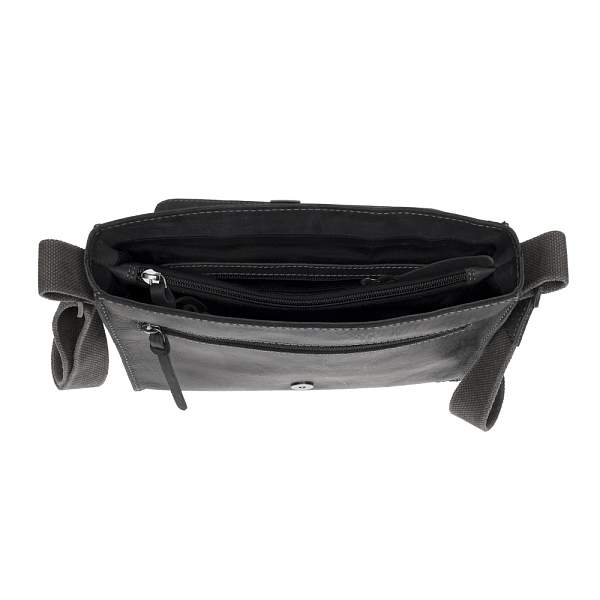 Сумка KLONDIKE Native, натуральная кожа в черном цвете, 30 х 7 х 25 см KD1126-01 KLONDIKE 1896, Артикул: KD1126-01 фото №1