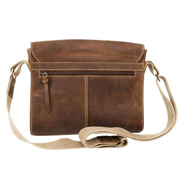 Сумка KLONDIKE Native, натуральная кожа в коричневом цвете, 30 х 7 х 25 см KD1126-03 KLONDIKE 1896, Артикул: KD1126-03 фото №1