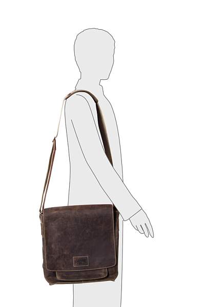 Сумка KLONDIKE Native, натуральная кожа в коричневом цвете, 35 х 13 х 36 см KD1129-03 KLONDIKE 1896, Артикул: KD1129-03 фото №1