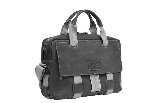 Сумка KLONDIKE Native, натуральная кожа в черном цвете, 44 х 10 х 33 см KD1130-01 KLONDIKE 1896, Артикул: KD1130-01 фото №1