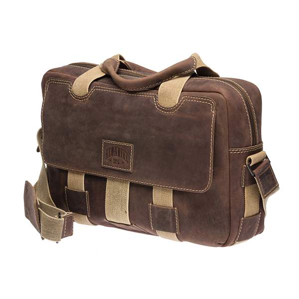 Сумка KLONDIKE Native, натуральная кожа в коричневом цвете, 44 х 10 х 33 см KD1130-03 KLONDIKE 1896, Артикул: KD1130-03 фото №1