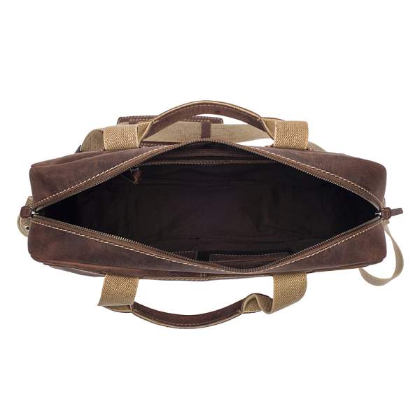 Сумка KLONDIKE Native, натуральная кожа в коричневом цвете, 44 х 10 х 33 см KD1130-03 KLONDIKE 1896, Артикул: KD1130-03 фото №1