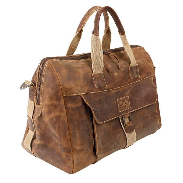 Сумка дорожная KLONDIKE Native, натуральная кожа в коричневом цвете, 52 х 25 х 35 см KD1133-03 KLONDIKE 1896, Артикул: KD1133-03 фото №1