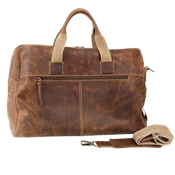 Сумка дорожная KLONDIKE Native, натуральная кожа в коричневом цвете, 52 х 25 х 35 см KD1133-03 KLONDIKE 1896, Артикул: KD1133-03 фото №1