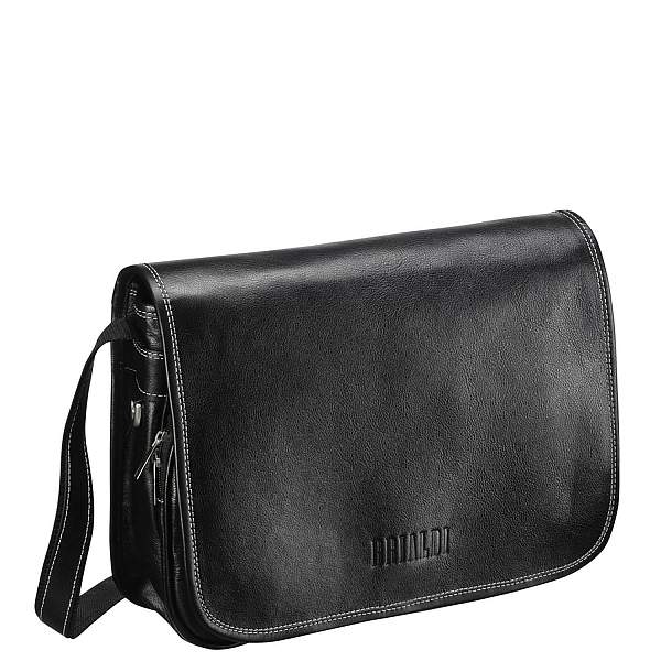 Кожаная сумка через плечо BRIALDI Cambridge (Кембридж) black BR00143EA Черный Brialdi, Артикул: BR00143EA фото №1