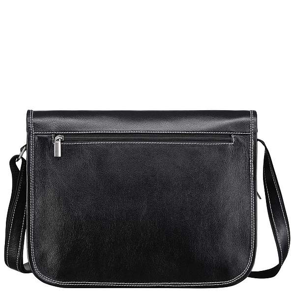 Кожаная сумка через плечо BRIALDI Cambridge (Кембридж) black BR00143EA Черный Brialdi, Артикул: BR00143EA фото №1