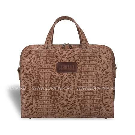 женская деловая сумка brialdi alicante (аликанте) croco cappuccino br03376sx коричневый Brialdi