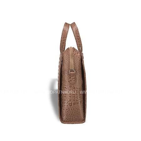 женская деловая сумка brialdi alicante (аликанте) croco cappuccino br03376sx коричневый Brialdi