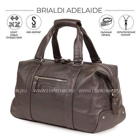 спортивная сумка малого формата brialdi adelaide (аделаида) relief brown br11872km коричневый Brialdi