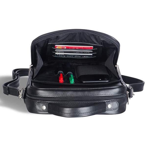 Кожаная сумка через плечо BRIALDI Aledo (Аледо) black BR12935OO Черный Brialdi, Артикул: BR12935OO фото №1