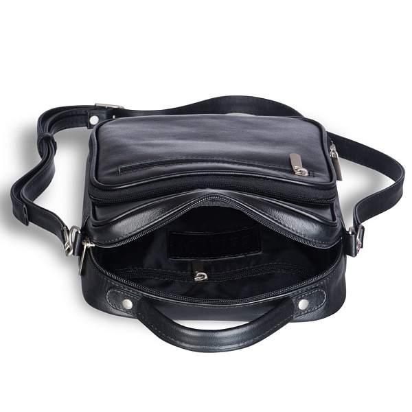 Кожаная сумка через плечо BRIALDI Aledo (Аледо) black BR12935OO Черный Brialdi, Артикул: BR12935OO фото №1