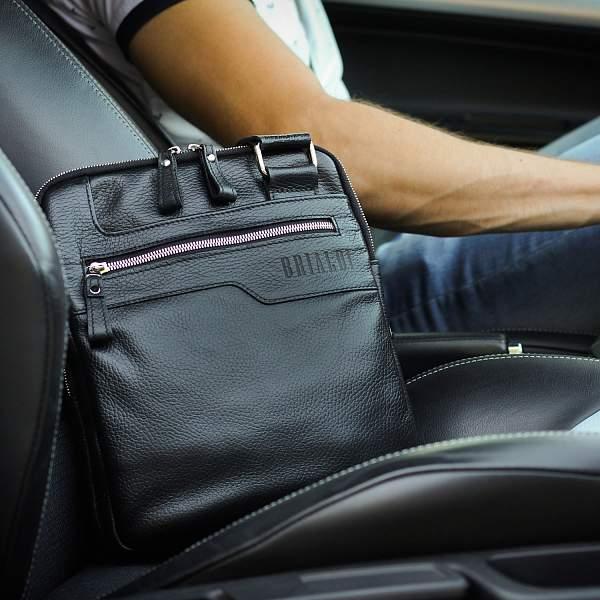 Вертикальная сумка через плечо BRIALDI Taller (Таллер) relief black BR34410TO Черный Brialdi, Артикул: BR34410TO фото №1