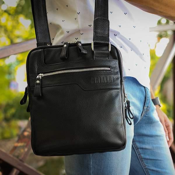 Вертикальная сумка через плечо BRIALDI Taller (Таллер) relief black BR34410TO Черный Brialdi, Артикул: BR34410TO фото №1