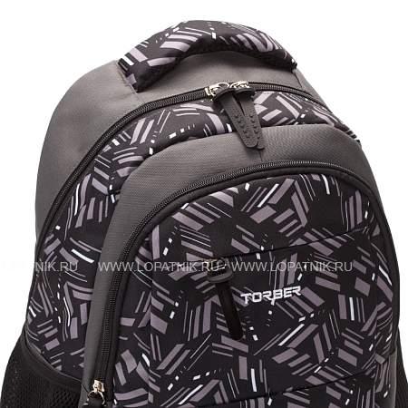 рюкзак torber class x, серый с орнаментом, полиэстер, 45 x 30 x 18 см t2602-gre Torber