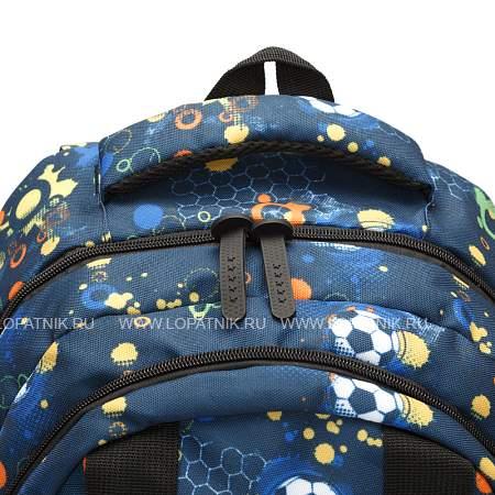 рюкзак torber class x, черно-синий с рисунком "мячики", полиэстер, 45 x 32 x 16 см t5220-blk-blu Torber