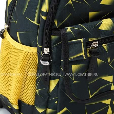 рюкзак torber class x, черно-желтый с орнаментом, полиэстер, 45 x 30 x 18 см t2743-yel Torber
