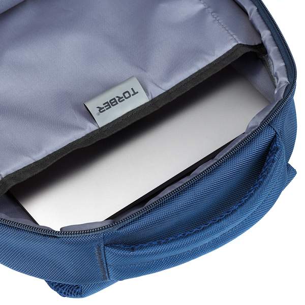 Рюкзак TORBER FORGRAD с отделением для ноутбука 15", синий, полиэстер, 46 х 32 x 13 см T9502-BLU Torber, Артикул: T9502-BLU фото №1