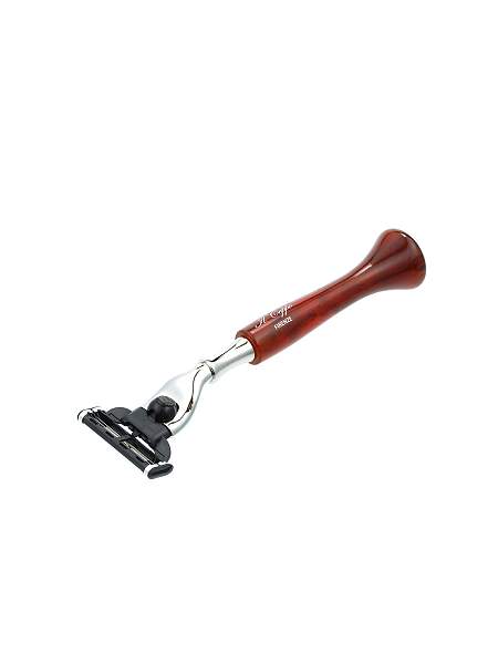 Бритвенный набор IL Ceppo: станок, помазок, чаша, подставка, коричневый цвет SET-S104BTMTG IL CEPPO, Артикул: SET-S104BTMTG фото №1