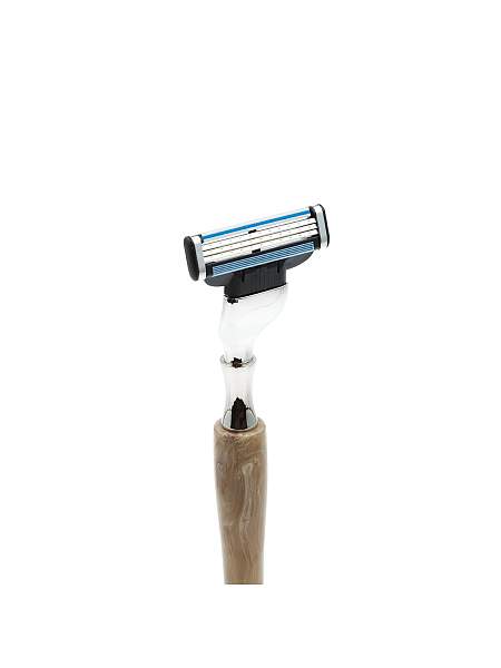 Бритвенный набор IL Ceppo: станок, помазок, подставка, серый перламутровый цвет SET-S103BCMTG IL CEPPO, Артикул: SET-S103BCMTG фото №1