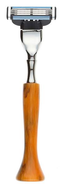 Бритвенный набор IL Ceppo: станок, помазок, подставка, желтый цвет, имитация мрамора SET-S103BGMTG IL CEPPO, Артикул: SET-S103BGMTG фото №1