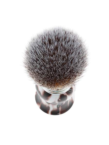 Помазок для бритья IL Ceppo, пластик, синтетический ворс, рукоять - бело-коричневый матовый цвет PE318S IL CEPPO, Артикул: PE318S фото №1