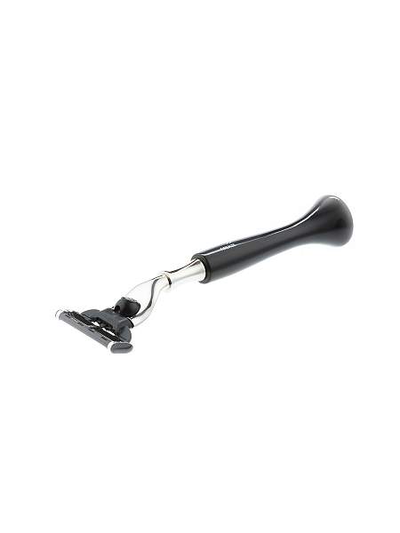 Станок для бритья IL Ceppo, MACH3, каучуковая смола, рукоять - черный глянцевый цвет R-BOB-RNM IL CEPPO, Артикул: R-BOB-RNM фото №1