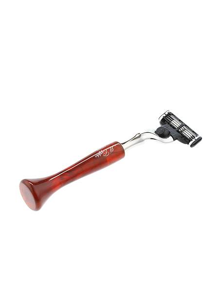 Станок для бритья IL Ceppo, MACH3, каучуковая смола, рукоять - коричневый цвет R-BOB-RTM IL CEPPO, Артикул: R-BOB-RTM фото №1