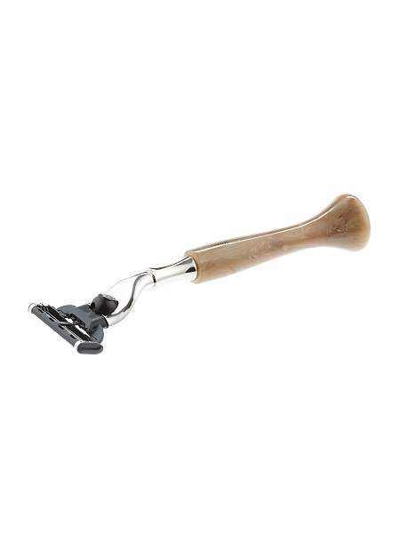 Станок для бритья IL Ceppo, MACH3, каучуковая смола, рукоять - серый перламутровый цвет R-BOB-RCM IL CEPPO, Артикул: R-BOB-RCM фото №1