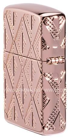 зажигалка zippo armor® geometric с покрытием rose gold, латунь/сталь, розовое золото, 38x13x57 мм 49702 Zippo