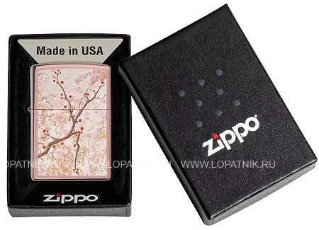 зажигалка zippo eastern с покрытием high polish rose gold, латунь/сталь, розовое золото, 38x13x57 мм 49486 Zippo