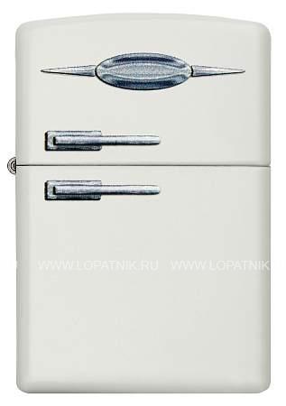 зажигалка zippo retro fridge design с покрытием white matte, латунь/сталь, серебристая, 38x13x57 мм 49636 Zippo
