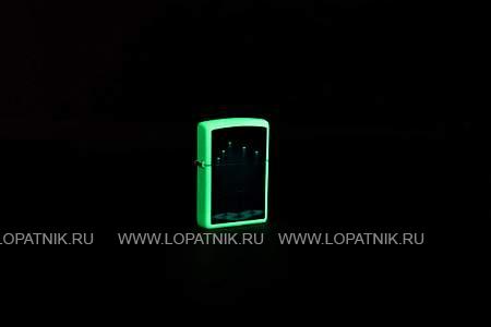 зажигалка zippo aliens design с покрытием glow in the dark green, латунь/сталь, белая, 38x13x57 мм 49487 Zippo