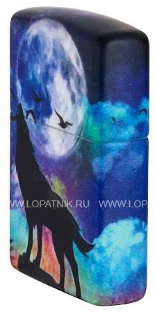 зажигалка zippo wolf design с покрытием 540 matte, латунь/сталь, разноцветная, матовая, 38x13x57 мм 49683 Zippo