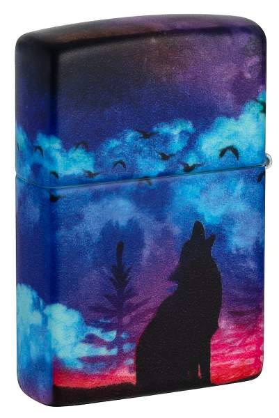 Зажигалка ZIPPO Wolf Design с покрытием 540 Matte, латунь/сталь, разноцветная, матовая, 38x13x57 мм 49683 Zippo, Артикул: 49683 фото №1
