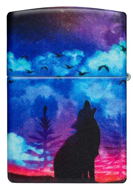 Зажигалка ZIPPO Wolf Design с покрытием 540 Matte, латунь/сталь, разноцветная, матовая, 38x13x57 мм 49683 Zippo, Артикул: 49683 фото №1