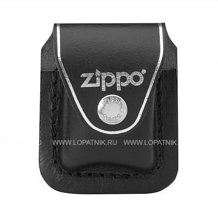 чехол zippo для зажигалки из натуральной кожи с клипом, черный, 57х30x75 мм lpcbk Zippo