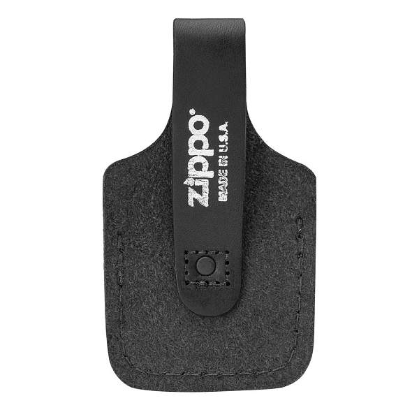 Чехол ZIPPO для широкой зажигалки, с отверстием для большого пальца, натуральная кожа, чёрный LPTBK Zippo, Артикул: LPTBK фото №1