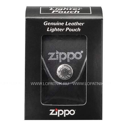 чехол zippo для широкой зажигалки, с петлёй, натуральная кожа, чёрный lplbk Zippo