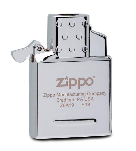 Газовый вставной блок для широкой зажигалки Zippo, одинарное пламя, нержавеющая сталь 65826 Zippo, Артикул: 65826 фото №1