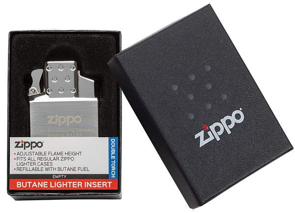 Газовый вставной блок для широкой зажигалки Zippo, двойное пламя, нержавеющая сталь 65827 Zippo, Артикул: 65827 фото №1