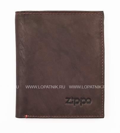 портмоне zippo, коричневое, натуральная кожа, 10x1,5x12,3 см 2005122 Zippo