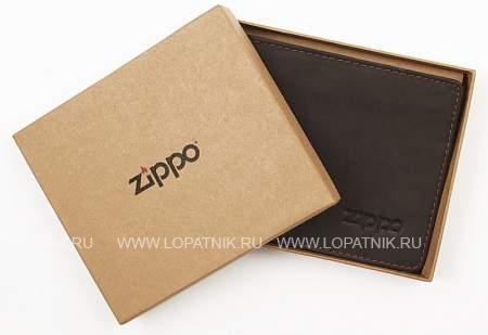 портмоне zippo, цвет "мокко", натуральная кожа, 11x1,2x10 см 2005116 Zippo