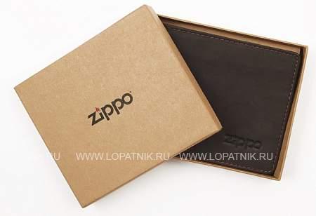 портмоне zippo, цвет "мокка", натуральная кожа, 11x1,5x10 см 2005118 Zippo
