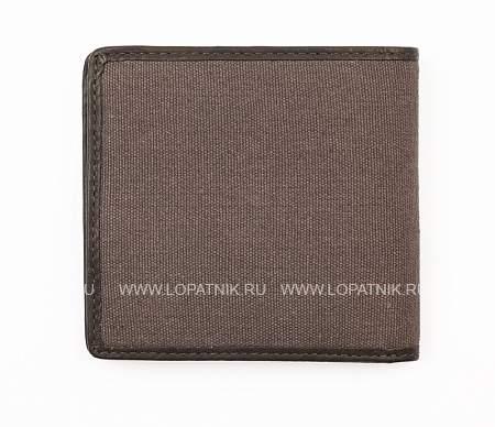 портмоне zippo, коричневое, натуральная кожа / холщовая ткань, 11x1,5x10,5 см 2005120 Zippo
